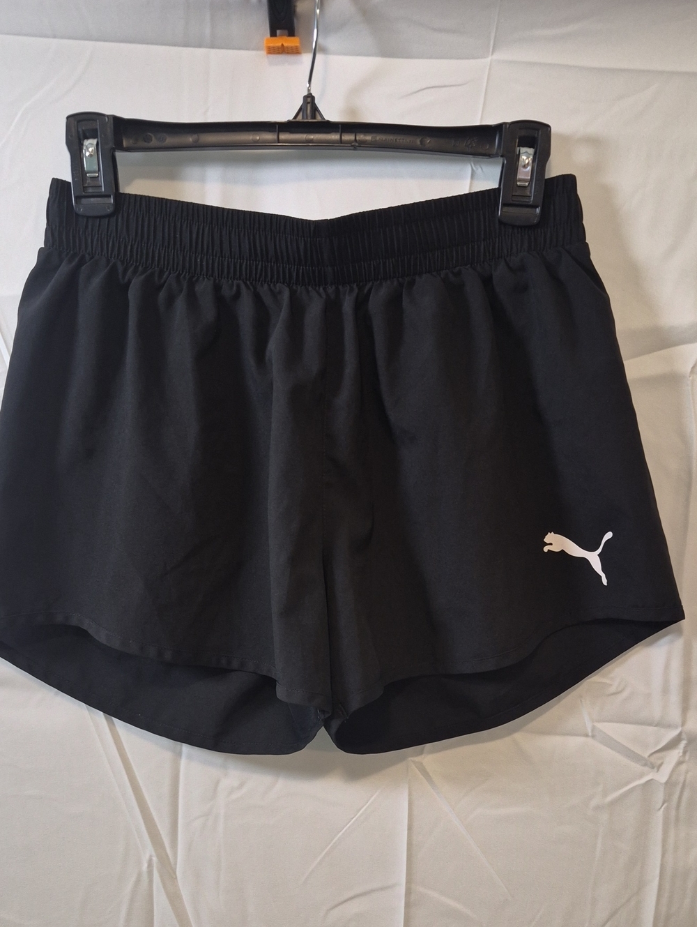 Puma Black Women's Athletic Shorts with White Logo